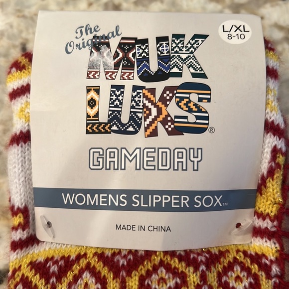 Muk Luks Game Day Slipper Sox New with Tags - Picture 2 of 4